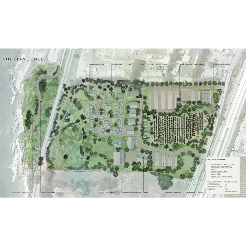 Concept for Bluffs Farm, Hotel, Restaurant and Residences to be Reviewed