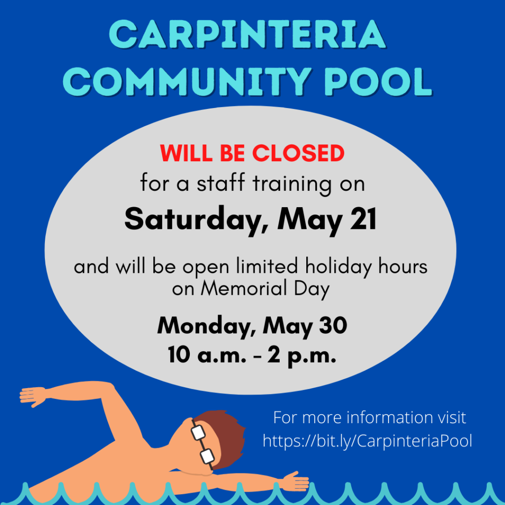 Community Pool Announces May Schedule Changes