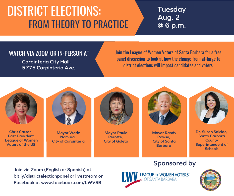 Voter Education Forum to Focus on District Elections