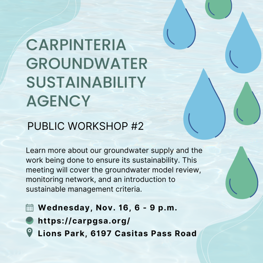 Carpinteria GSA Community Meeting to be held Nov. 16