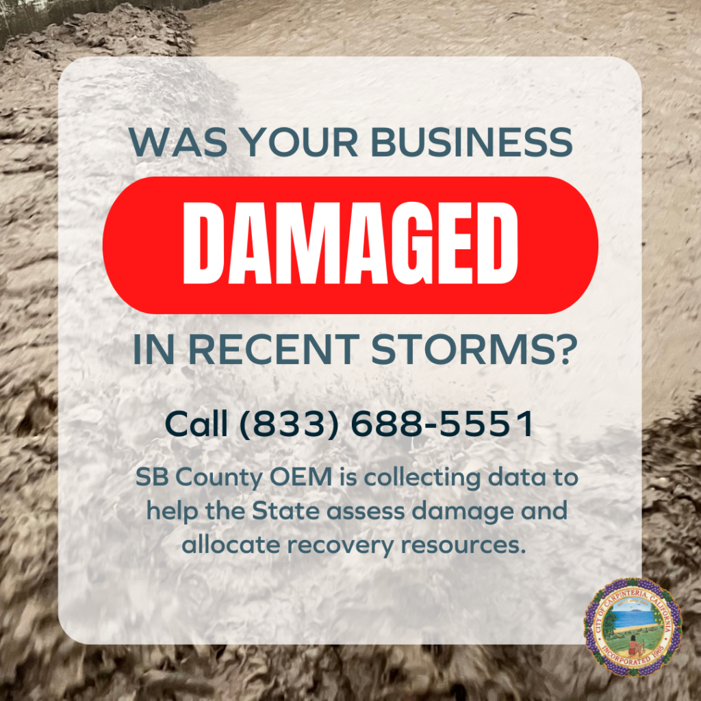 Report Storm Damage to Businesses!