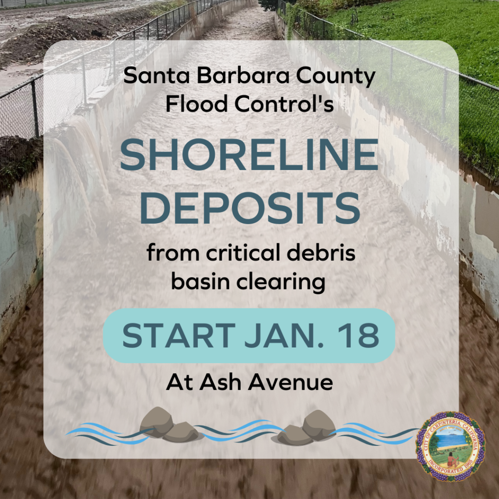 Ash Avenue Sediment Deposits Begin Jan. 18