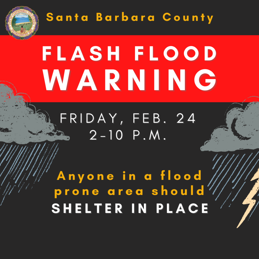 Flash Flood Warning Feb. 24, 2-10 p.m.