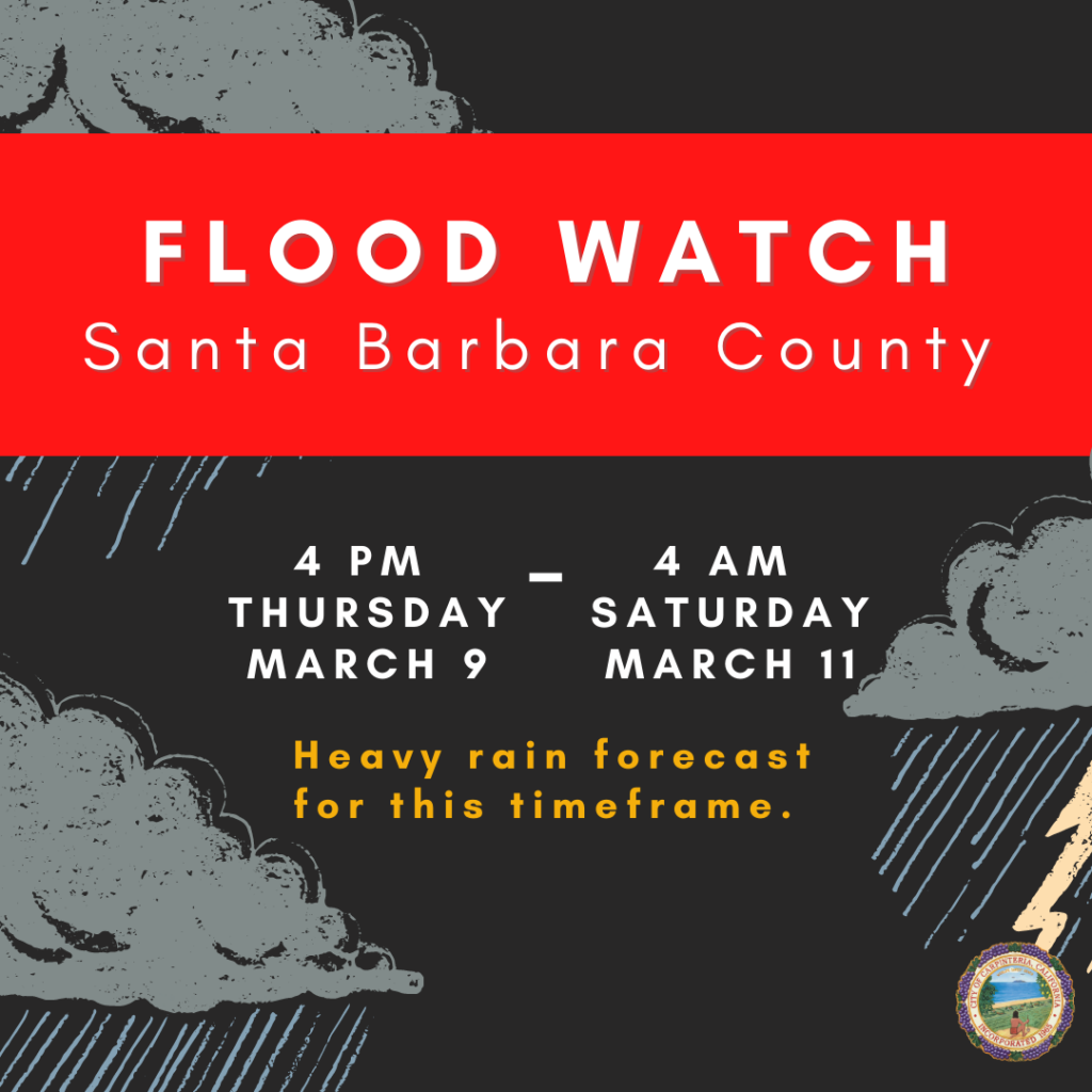 Flood Watch Issued for Santa Barbara County