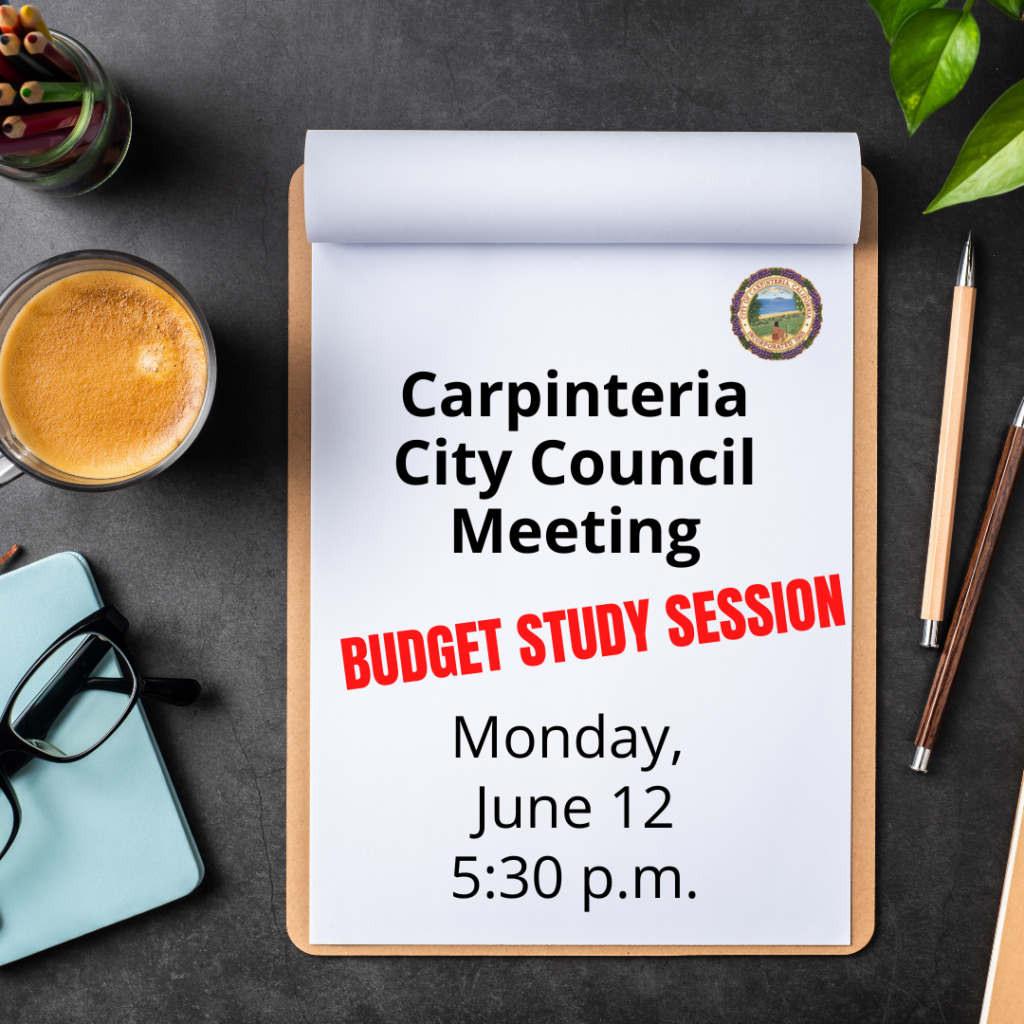 June 12 City Council Meeting to include Budget Study Session