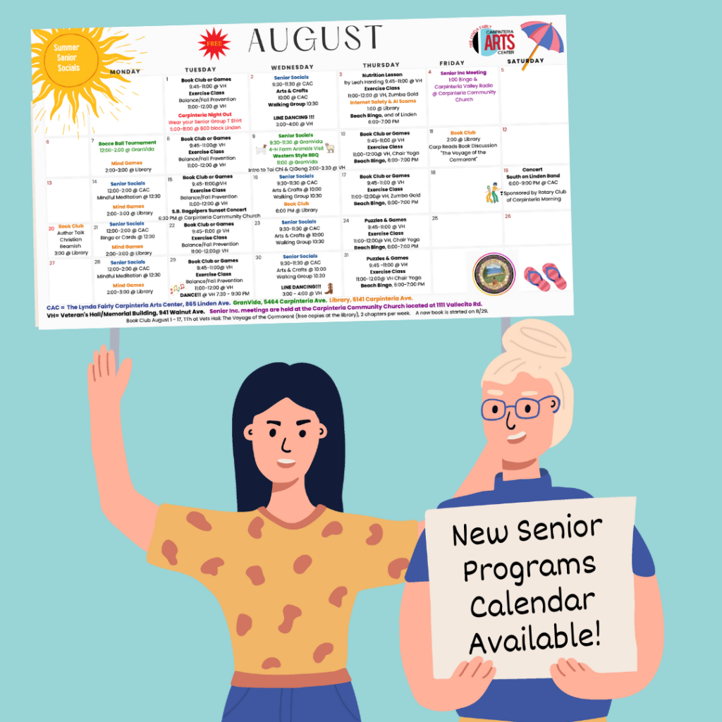 August Senior Programs now on the calendar