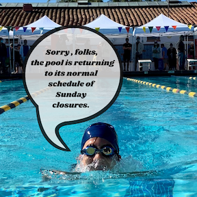 Pool returns to Sunday closures