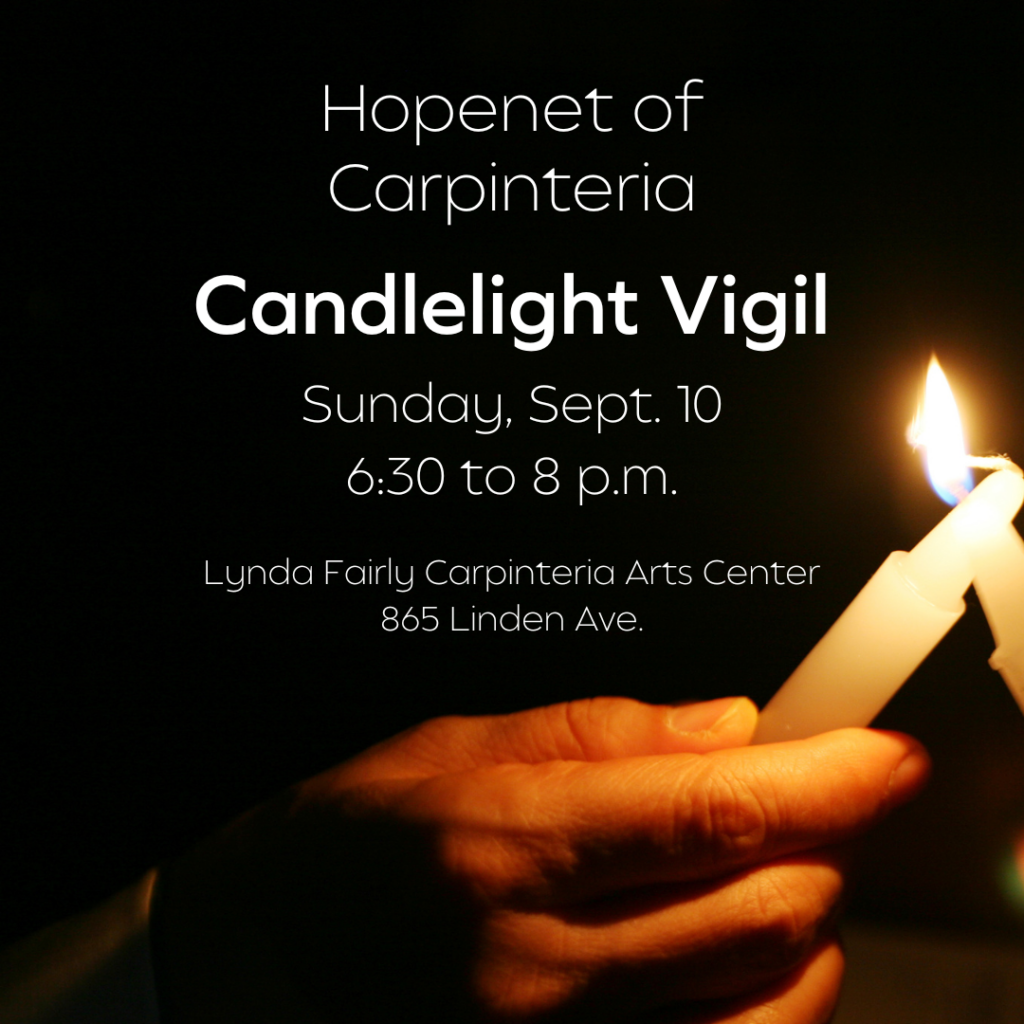 HopeNet Candlelight Vigil planned for Sept. 10