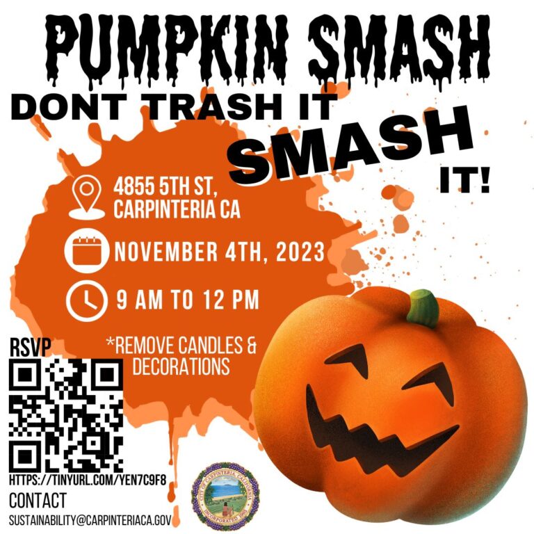 Check out our new Pumpkin Smash Event City of Carpinteria