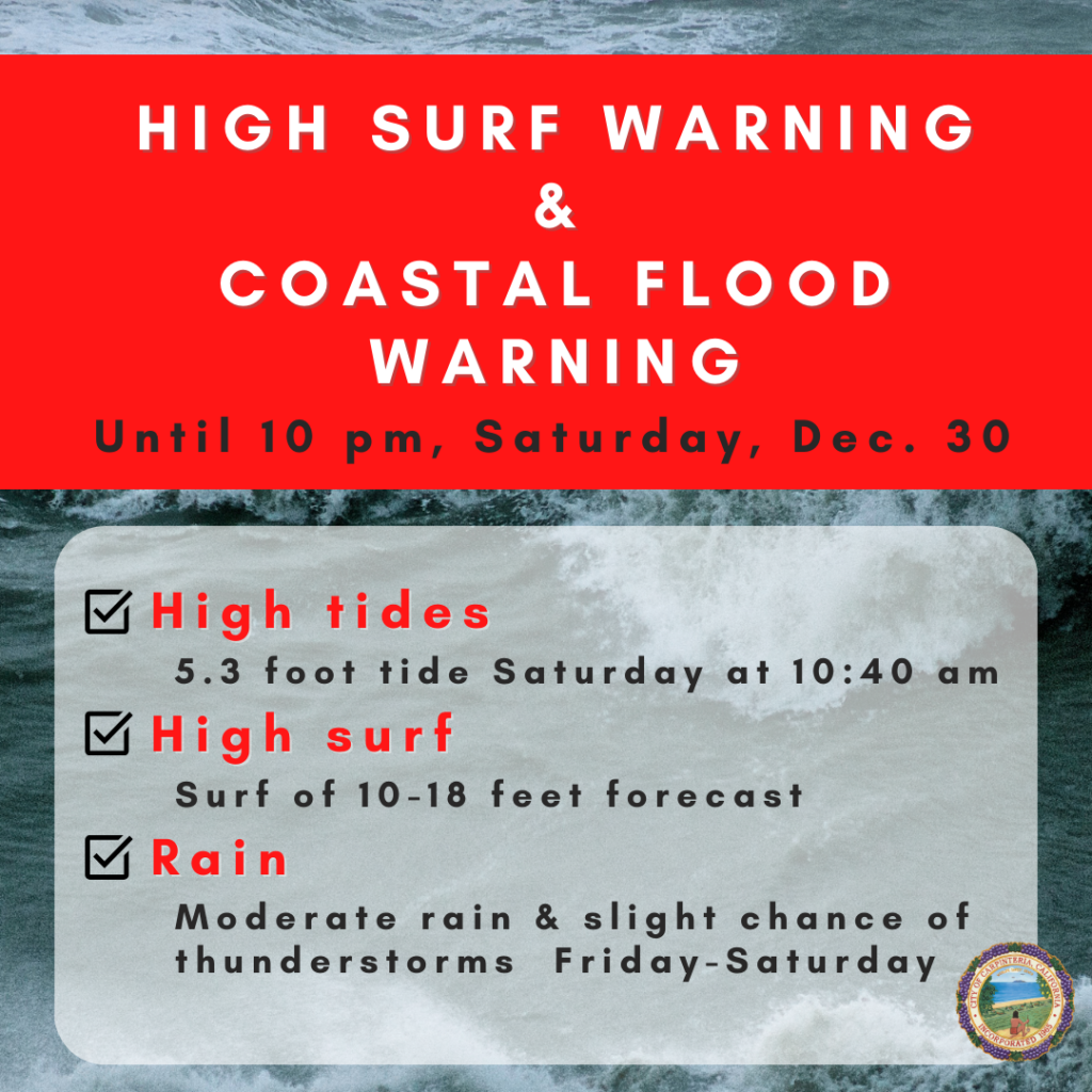 Coastal Flooding & High Surf warnings through Dec. 30
