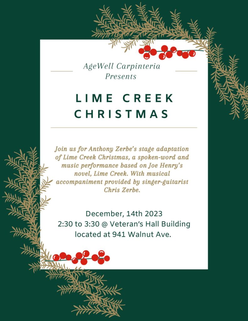 Join AgeWell at Lime Creek Christmas, Dec. 14