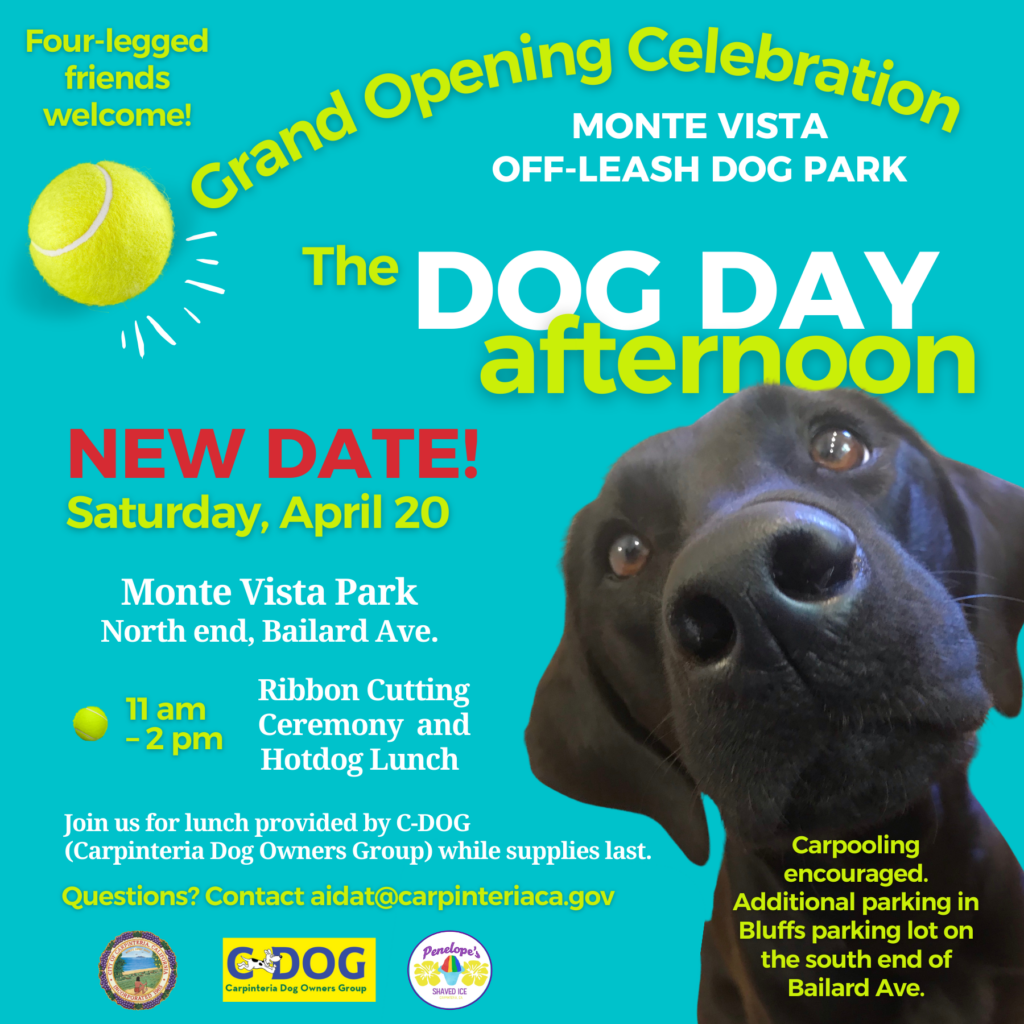 Dog Park Grand Opening postponed to April 20