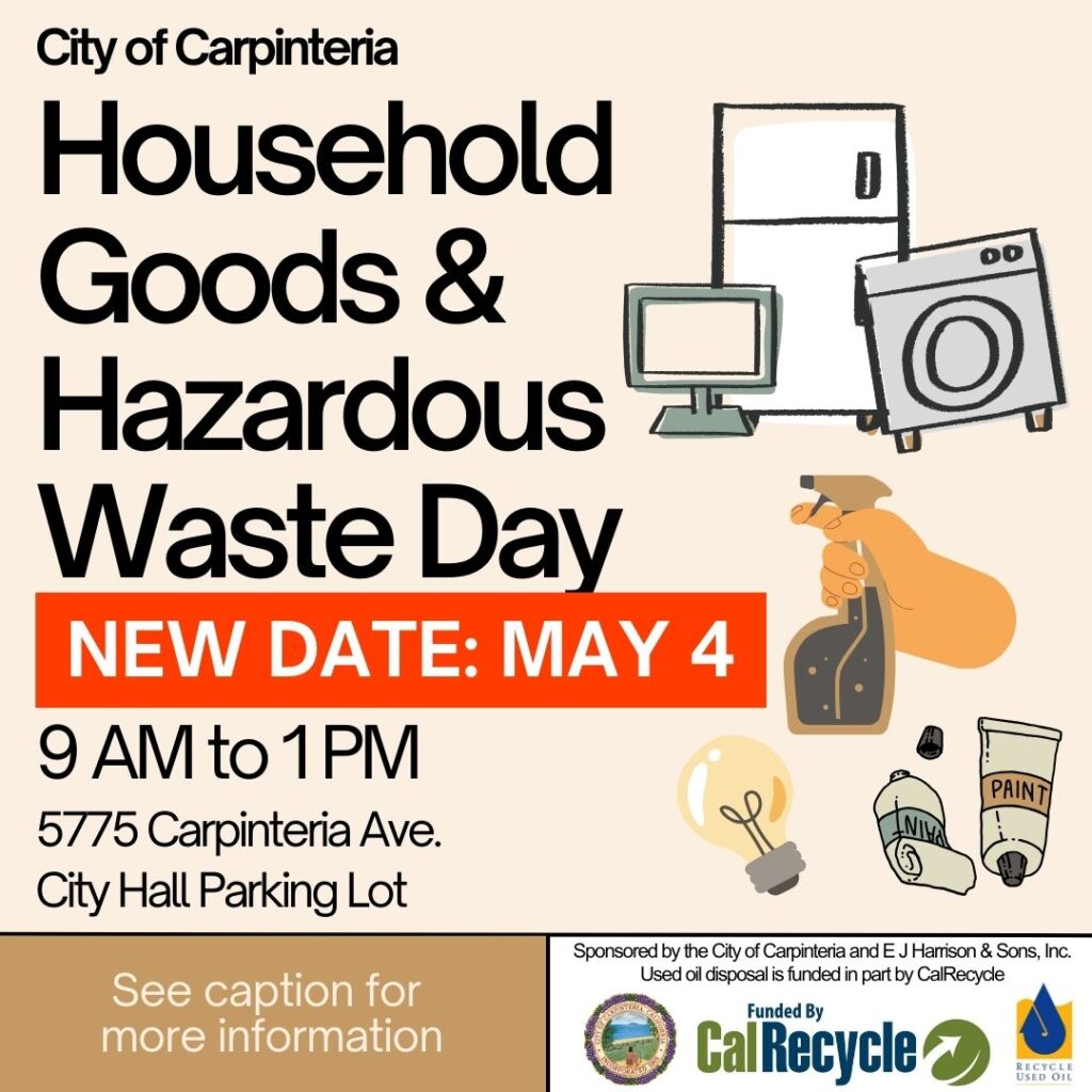 Household Goods & Hazardous Waste Day: May 4