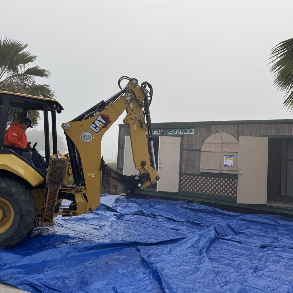 Beach Store trailer demolished