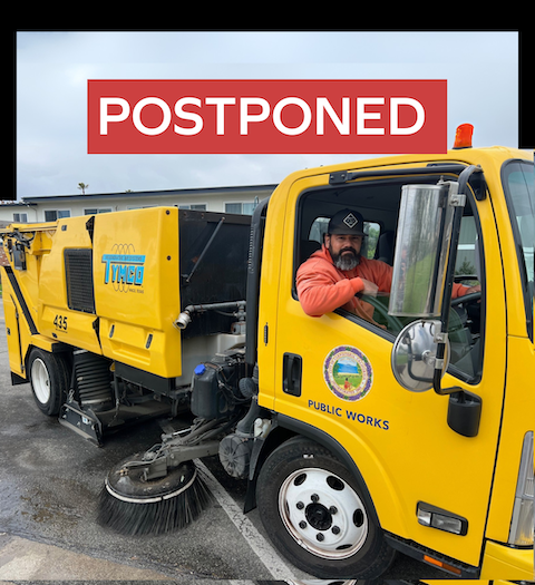 Street sweeping on hold until storm passes