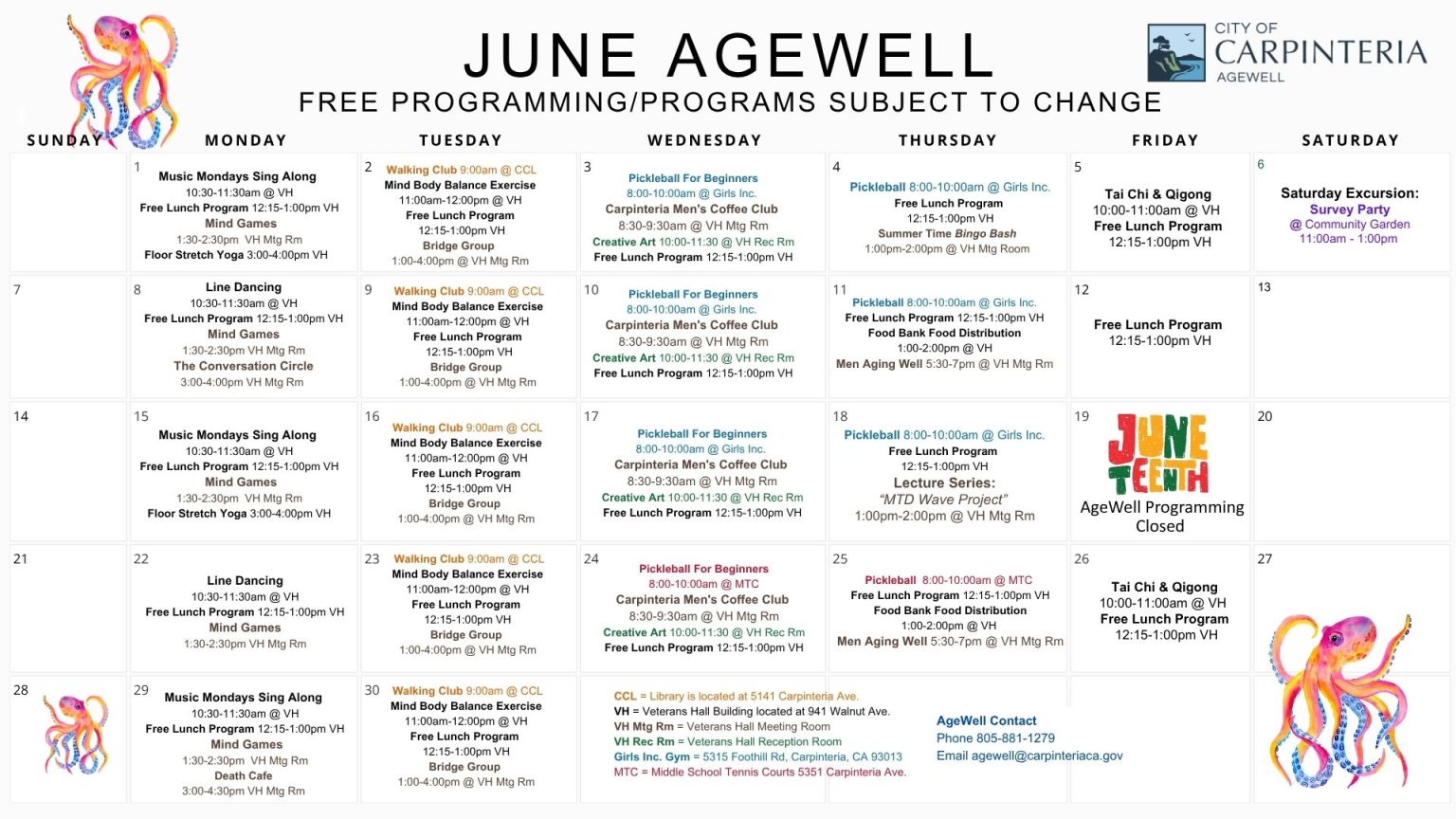 Calendar of Events | Program Descriptions - City of Carpinteria